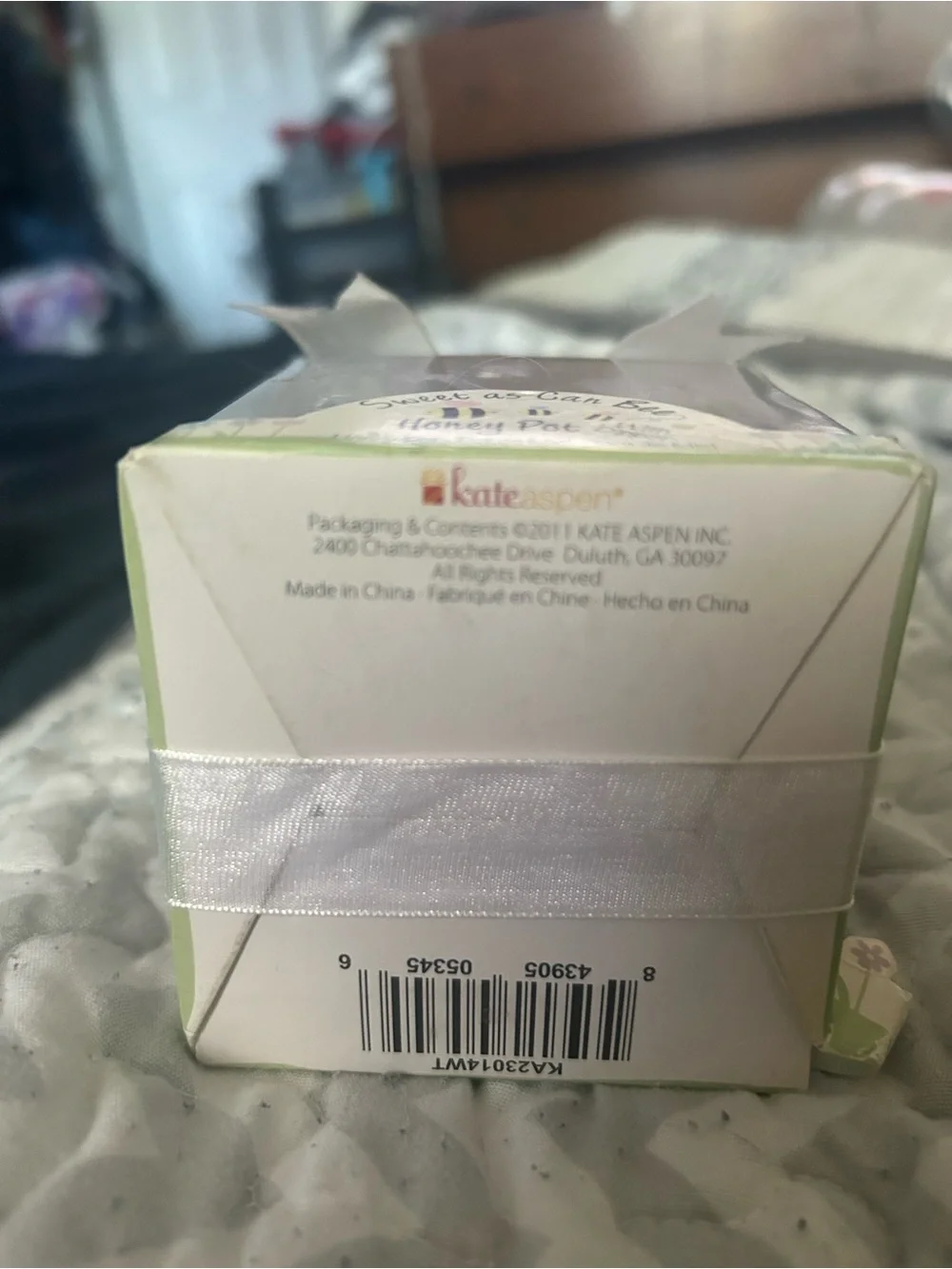 kate spade White Bee Honey Pot with Yellow Lid